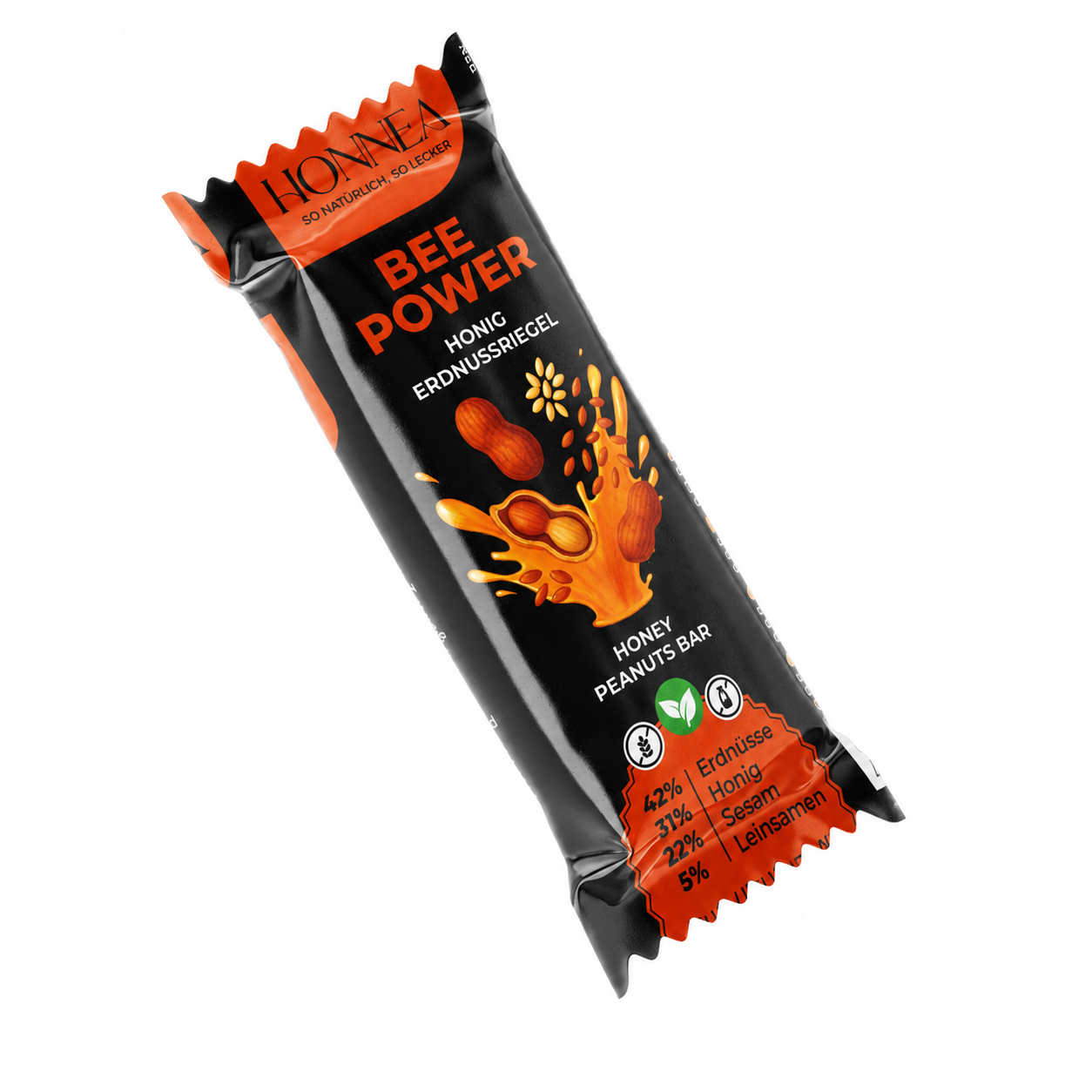 BEE POWER (12er Pack)- Honig – Erdnussriegel