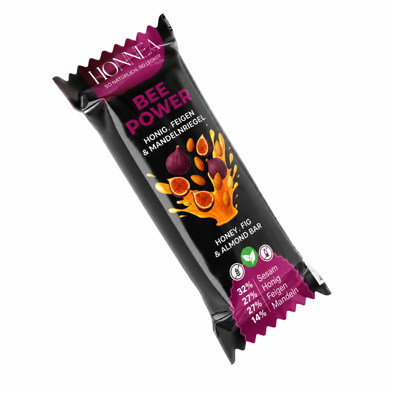 BEE POWER (12er Pack)- Honig – Feigen – Mandelnriegel