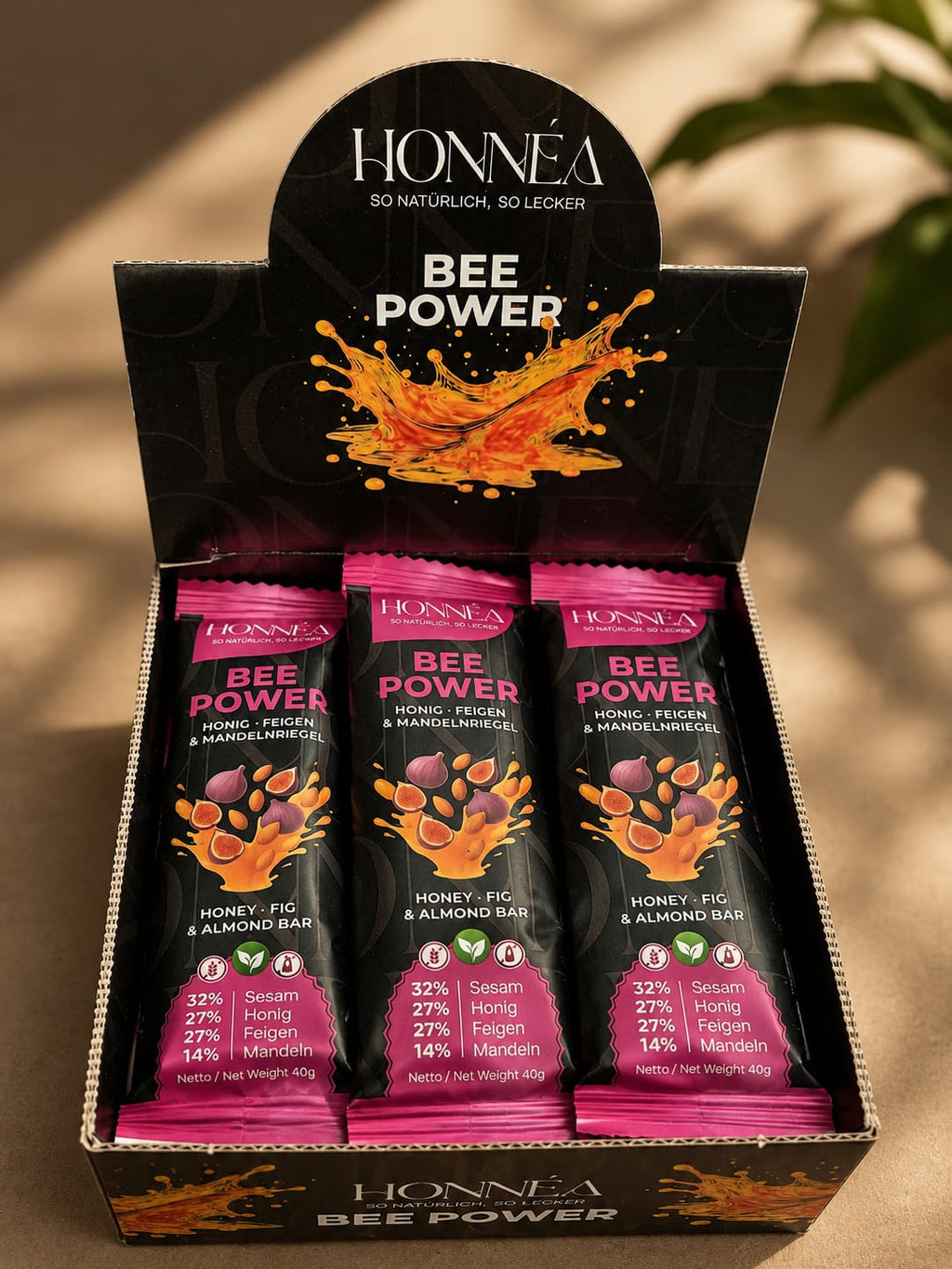 BEE POWER - Honig – Feigen – Mandelnriegel